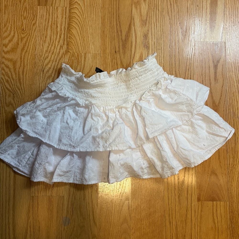 Wild Fable White Layered 100% Cotton Mini Skort